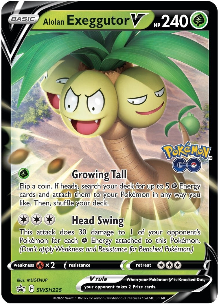 Alolan Exeggutor V (SWSH225) (Jumbo Card) [Sword & Shield: Black Star Promos] | Gam3 Escape