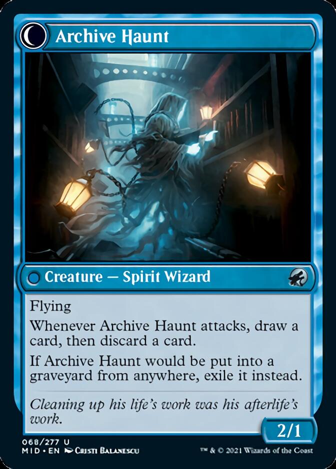 Overwhelmed Archivist // Archive Haunt [Innistrad: Midnight Hunt] | Gam3 Escape