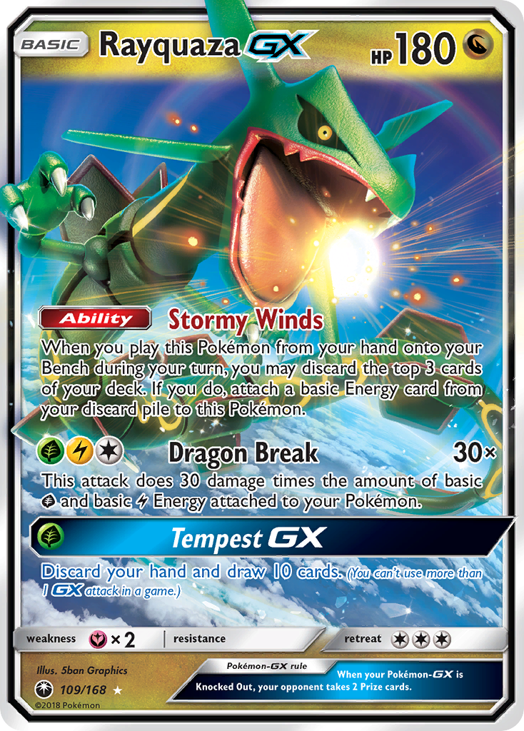 Rayquaza GX (109/168) [Sun & Moon: Celestial Storm] | Gam3 Escape