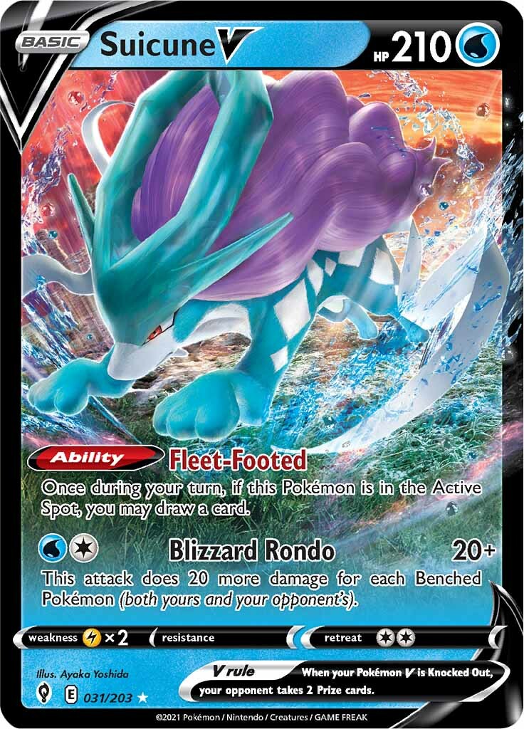 Suicune V (031/203) [Sword & Shield: Evolving Skies] | Gam3 Escape