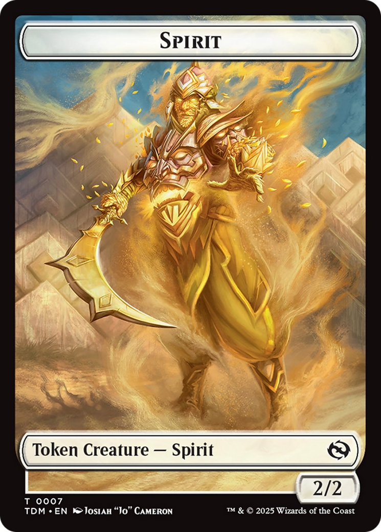 Spirit (0006) // Spirit (0007) Double-Sided Token [Tarkir: Dragonstorm Tokens] | Gam3 Escape