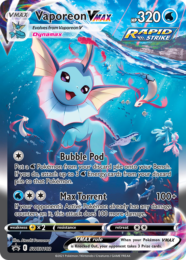 Vaporeon VMAX (SWSH182) (Jumbo Card) [Sword & Shield: Black Star Promos] | Gam3 Escape