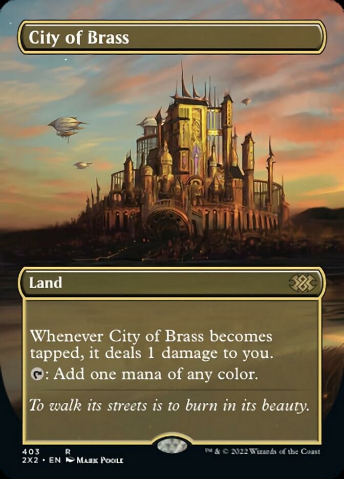 City of Brass (Borderless Alternate Art) [Double Masters 2022] | Gam3 Escape
