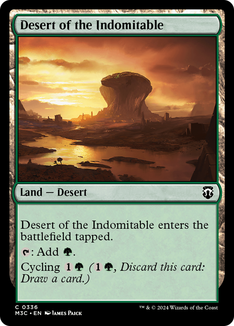 Desert of the Indomitable (Ripple Foil) [Modern Horizons 3 Commander] | Gam3 Escape