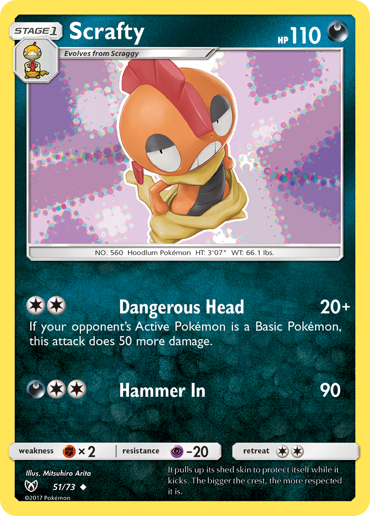 Scrafty (51/73) [Sun & Moon: Shining Legends] | Gam3 Escape