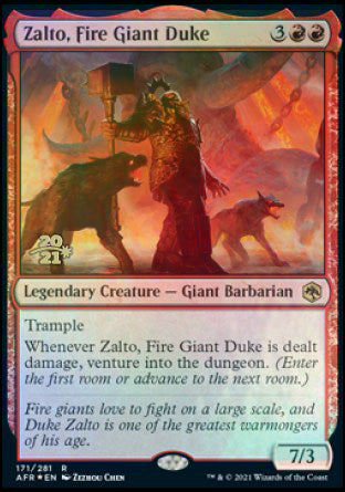 Zalto, Fire Giant Duke [Dungeons & Dragons: Adventures in the Forgotten Realms Prerelease Promos] | Gam3 Escape