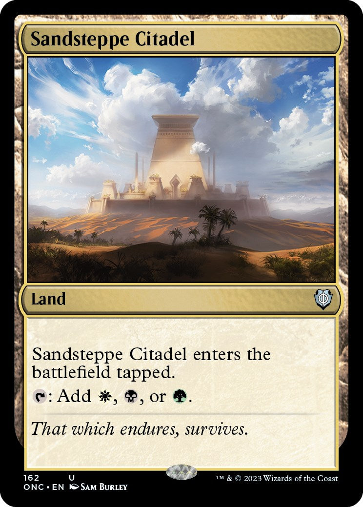 Sandsteppe Citadel [Phyrexia: All Will Be One Commander] | Gam3 Escape