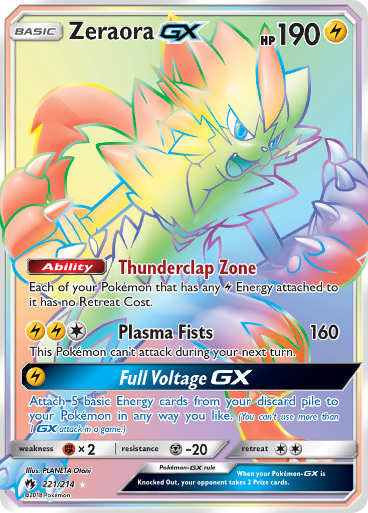 Zeraora GX (221/214) [Sun & Moon: Lost Thunder] | Gam3 Escape
