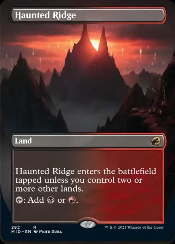Haunted Ridge (Borderless Alternate Art) [Innistrad: Midnight Hunt] | Gam3 Escape