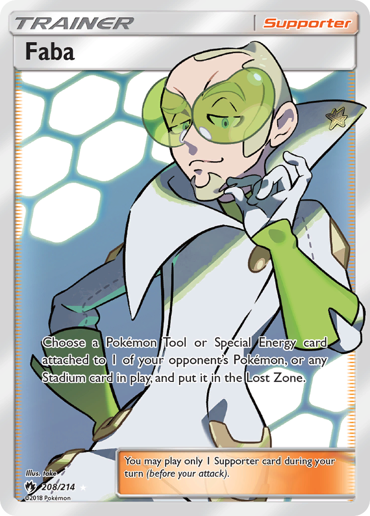 Faba (208/214) [Sun & Moon: Lost Thunder] | Gam3 Escape