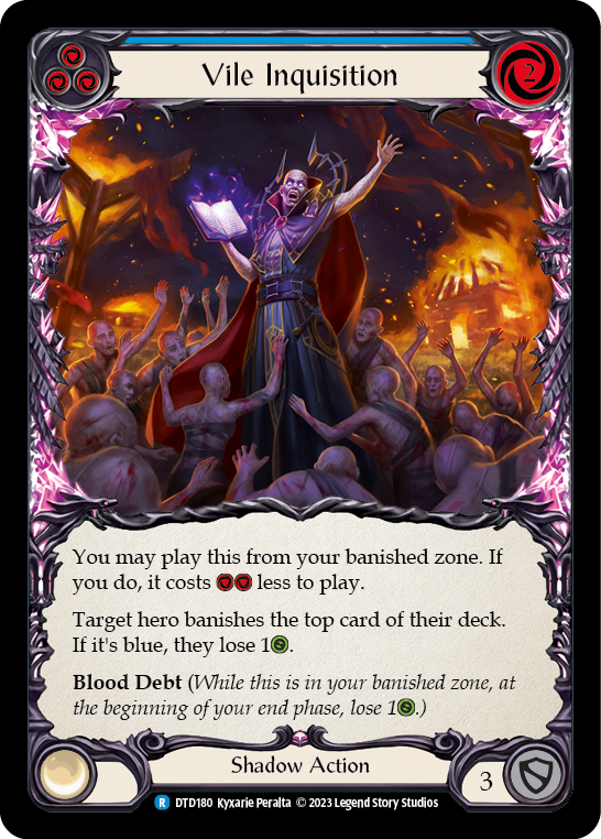 Vile Inquisition (Blue) [DTD180] (Dusk Till Dawn)  Rainbow Foil | Gam3 Escape