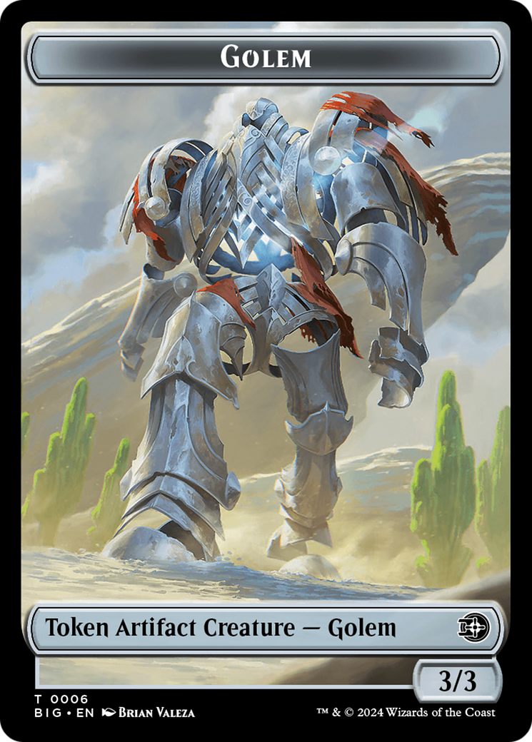 Mercenary // Golem Double-Sided Token [Outlaws of Thunder Junction Tokens] | Gam3 Escape