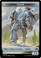 Mercenary // Golem Double-Sided Token [Outlaws of Thunder Junction Tokens] | Gam3 Escape