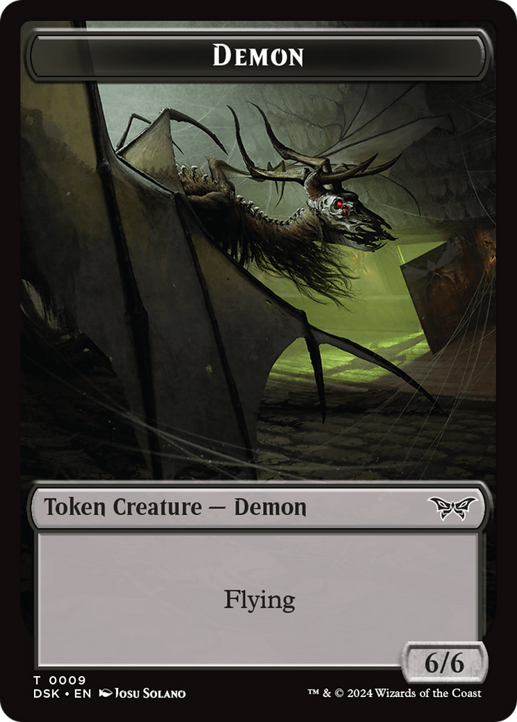 Demon // Manifest Double-Sided Token [Duskmourn: House of Horror Tokens] | Gam3 Escape