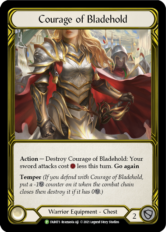Courage of Bladehold (Golden) [FAB073] (Promo)  Cold Foil | Gam3 Escape