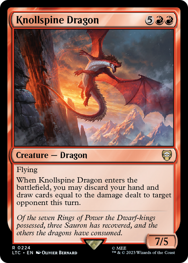 Knollspine Dragon [The Lord of the Rings: Tales of Middle-Earth Commander] | Gam3 Escape