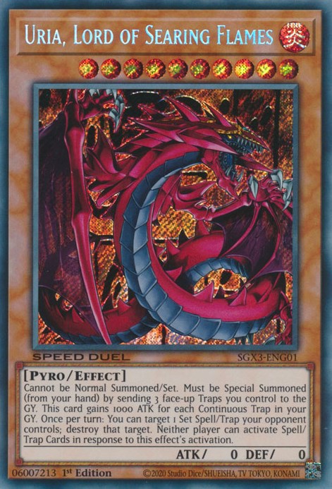 Uria, Lord of Searing Flames [SGX3-ENG01] Secret Rare | Gam3 Escape