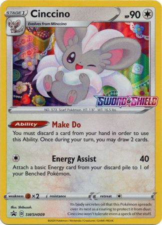 Cinccino (SWSH009) (Prerelease Promo) [Sword & Shield: Black Star Promos] | Gam3 Escape