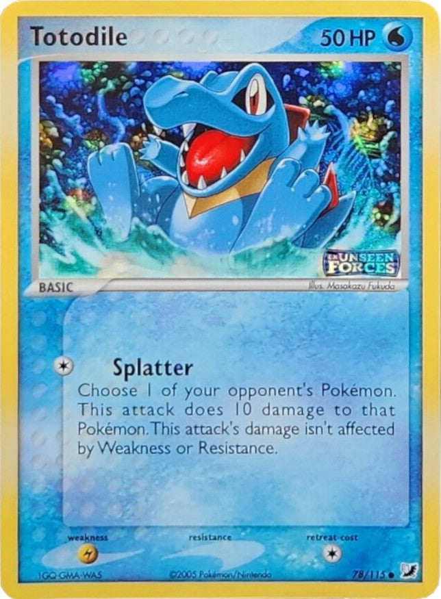 Totodile (78/115) (Stamped) [EX: Unseen Forces] | Gam3 Escape