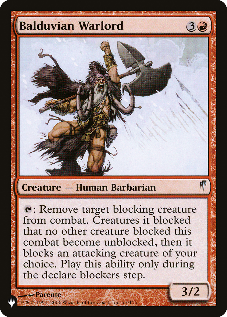 Balduvian Warlord [The List Reprints] | Gam3 Escape