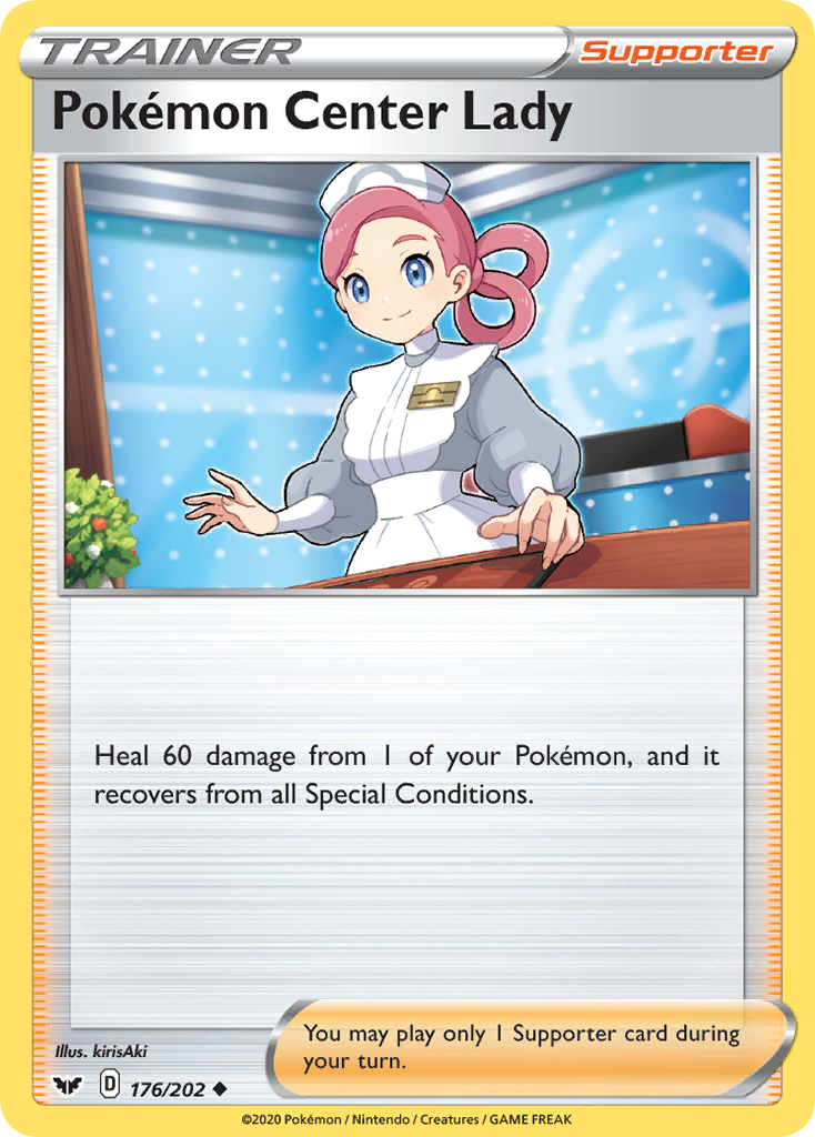 Pokemon Center Lady (176/202) [Sword & Shield: Base Set] | Gam3 Escape