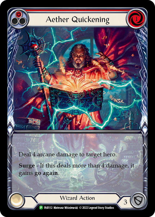 Aether Quickening (Red) [FAB112] (Promo)  Rainbow Foil | Gam3 Escape