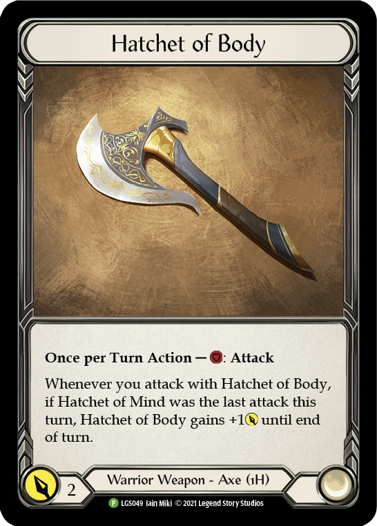 Hatchet of Body [LGS049] (Promo)  Cold Foil | Gam3 Escape