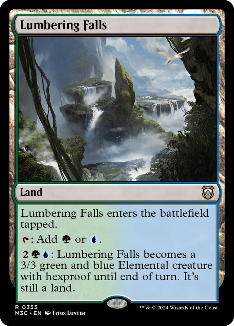 Lumbering Falls (Ripple Foil) [Modern Horizons 3 Commander] | Gam3 Escape