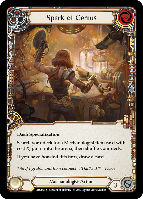 Spark of Genius [ARC009-S] (Arcane Rising)  1st Edition Rainbow Foil | Gam3 Escape