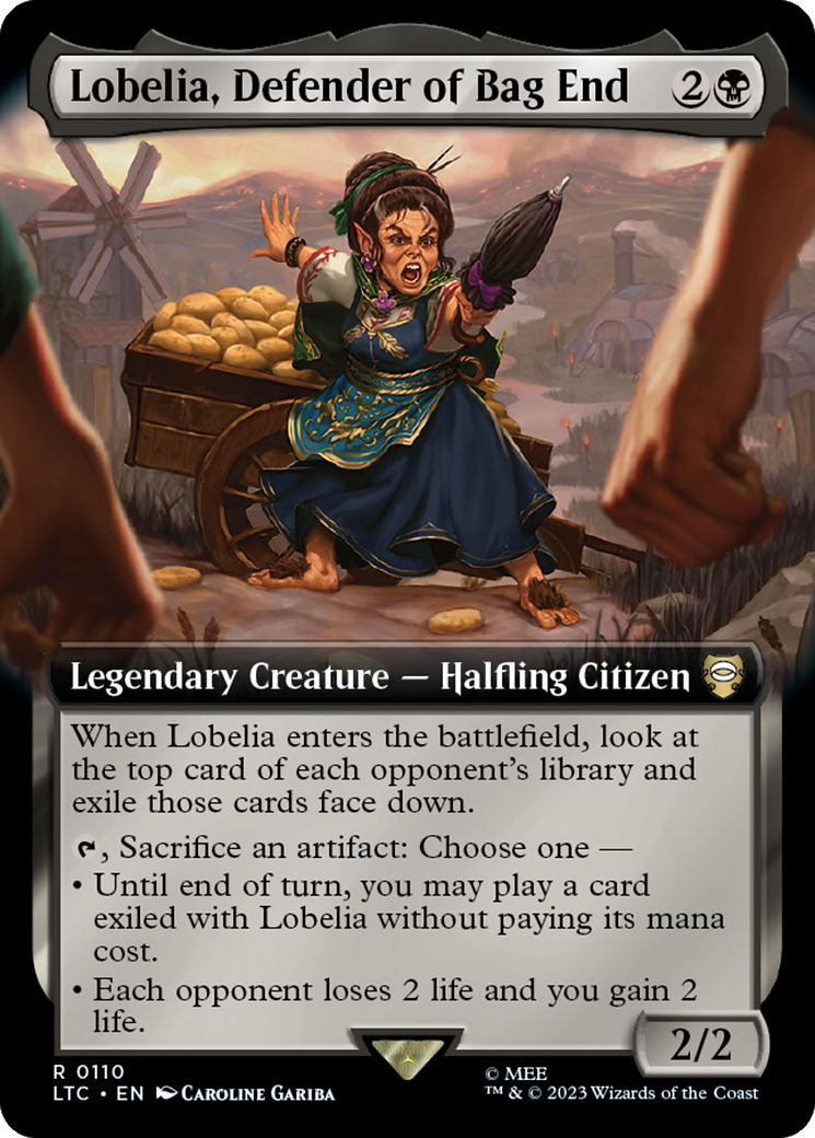 Lobelia, Defender of Bag End (Extended Art) [The Lord of the Rings: Tales of Middle-Earth Commander] | Gam3 Escape