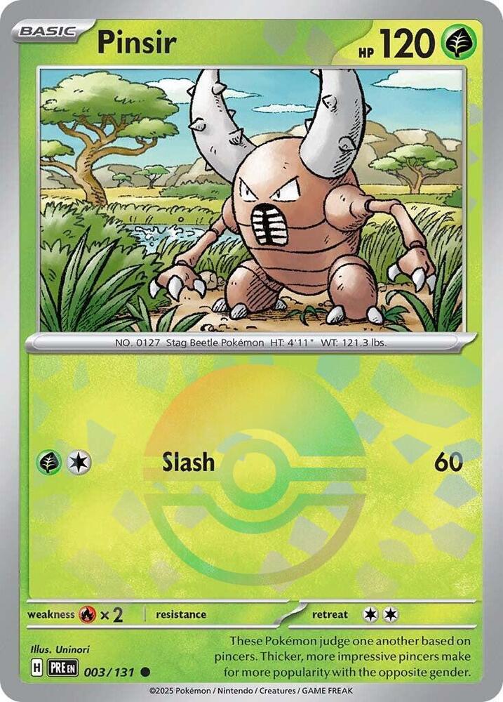 Pinsir (003/131) (Poke Ball Pattern) [Scarlet & Violet: Prismatic Evolutions] | Gam3 Escape