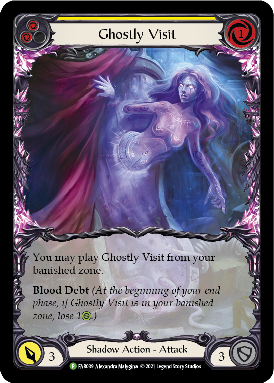 Ghostly Visit (Yellow) [FAB039] (Promo)  Rainbow Foil | Gam3 Escape