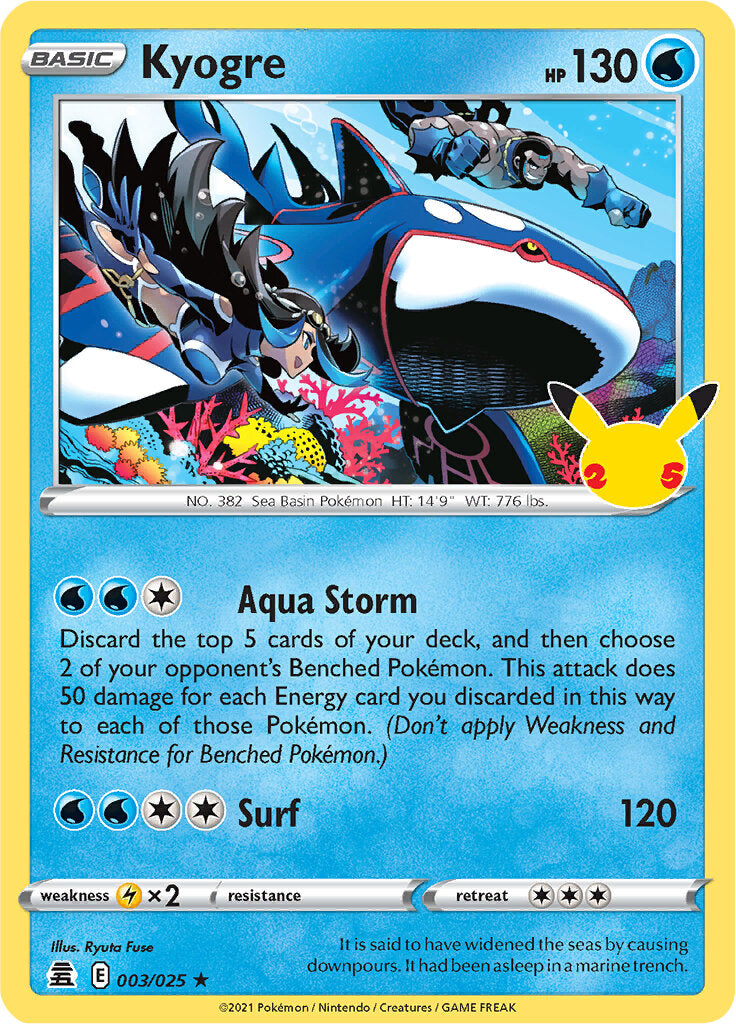 Kyogre (003/025) [Celebrations: 25th Anniversary] | Gam3 Escape