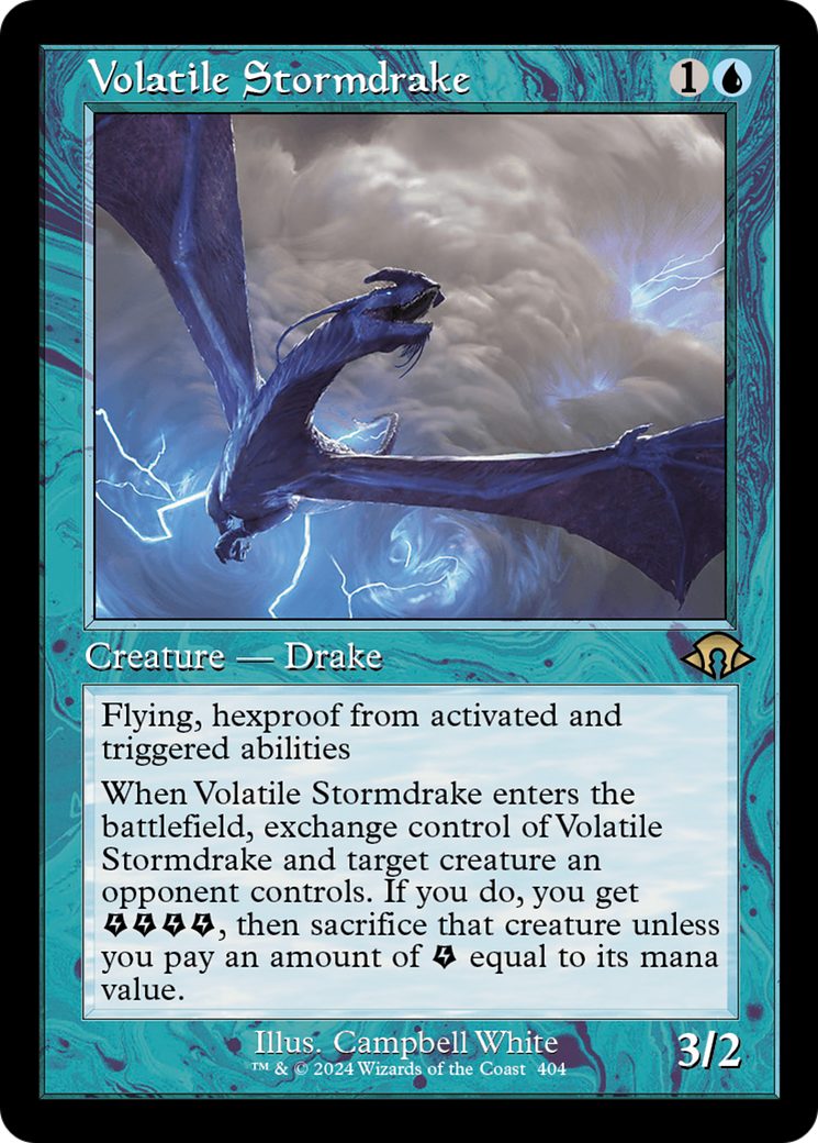 Volatile Stormdrake (Retro) [Modern Horizons 3] | Gam3 Escape