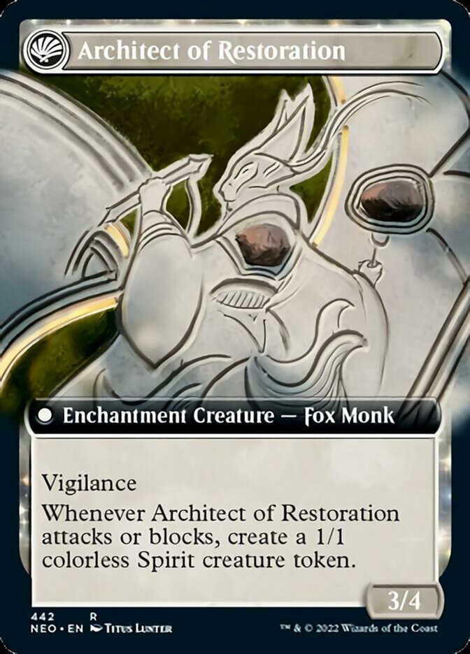 The Restoration of Eiganjo // Architect of Restoration (Extended Art) [Kamigawa: Neon Dynasty] | Gam3 Escape