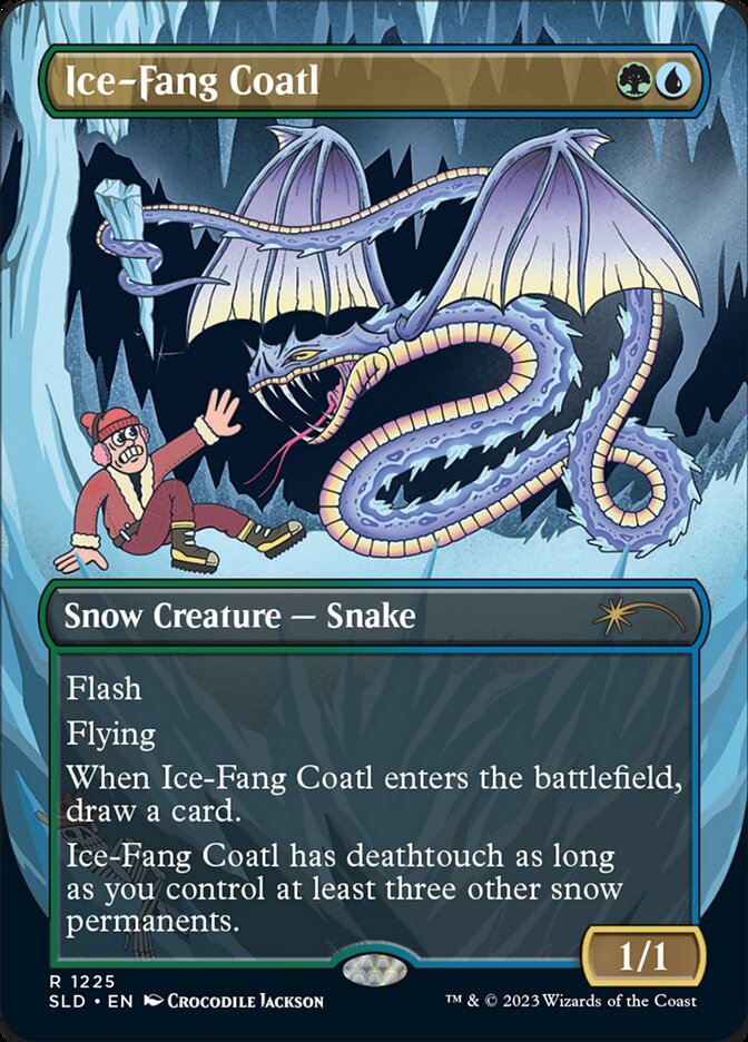 Ice-Fang Coatl (Borderless) [Secret Lair Drop Series] | Gam3 Escape