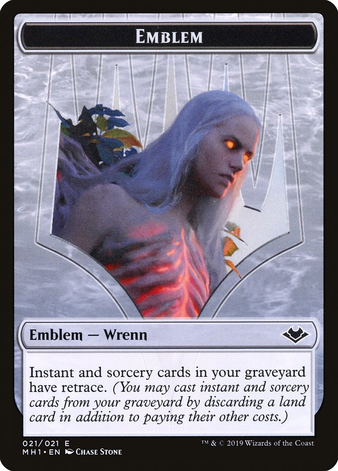Zombie (007) // Wrenn and Six Emblem (021) Double-Sided Token [Modern Horizons Tokens] | Gam3 Escape