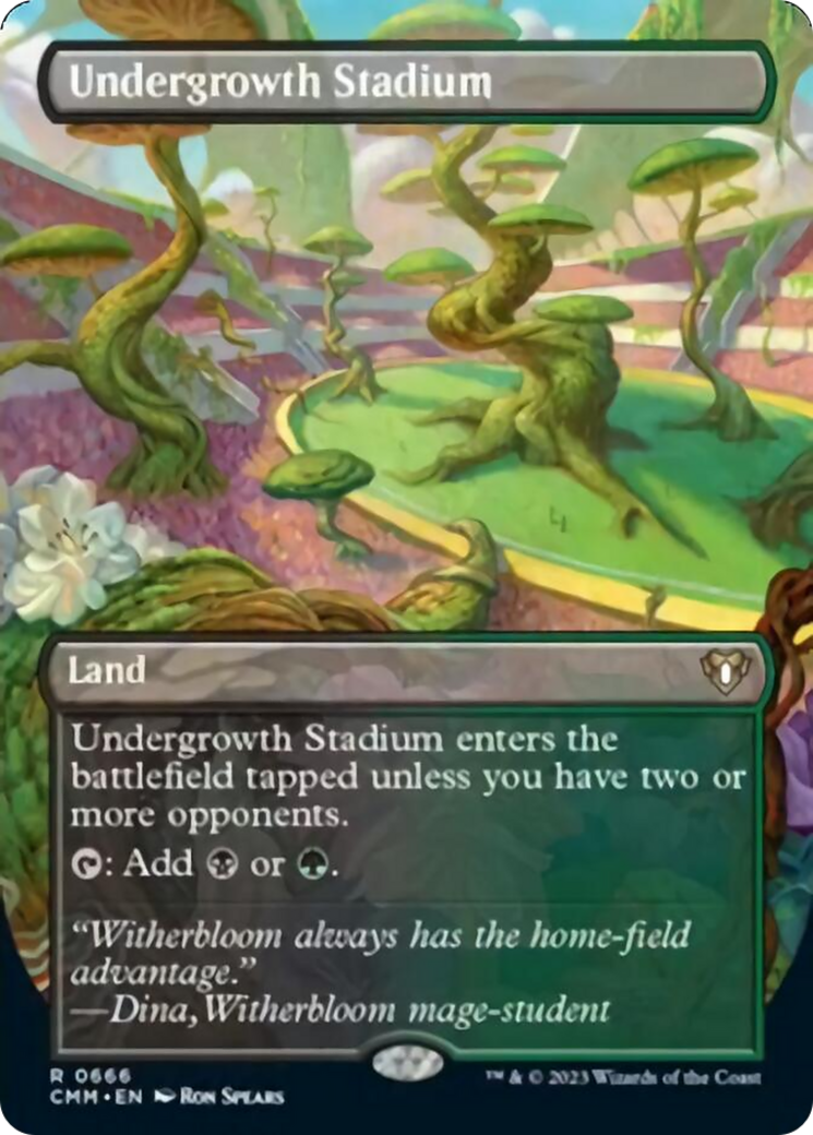 Undergrowth Stadium (Borderless Alternate Art) [Commander Masters] | Gam3 Escape