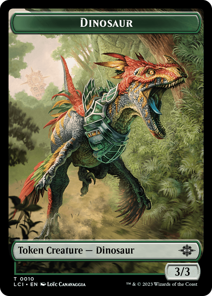 Dinosaur Token (0010) [The Lost Caverns of Ixalan Tokens] | Gam3 Escape