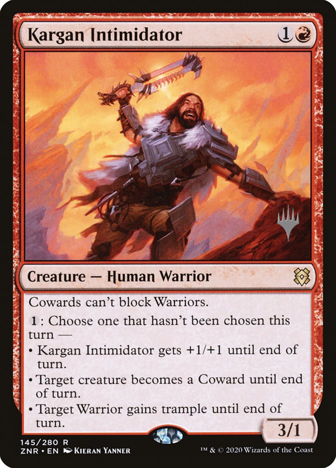 Kargan Intimidator (Promo Pack) [Zendikar Rising Promos] | Gam3 Escape