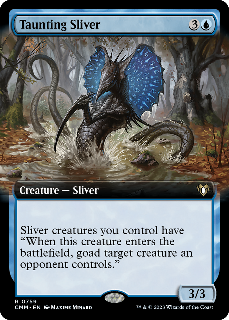 Taunting Sliver (Extended Art) [Commander Masters] | Gam3 Escape