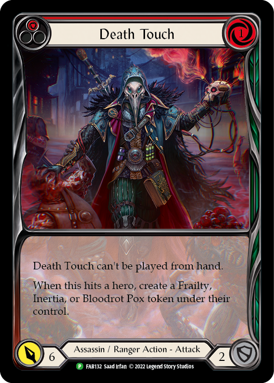 Death Touch (Red) [FAB132] (Promo)  Rainbow Foil | Gam3 Escape