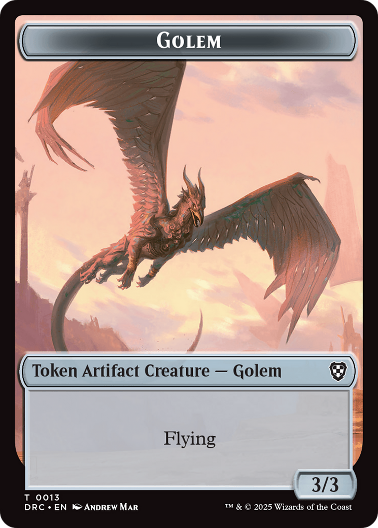 Golem (0013) // Nalaar Aetherjet Double-Sided Token [Aetherdrift Tokens] | Gam3 Escape