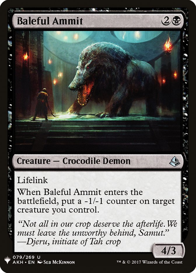 Baleful Ammit [Mystery Booster] | Gam3 Escape