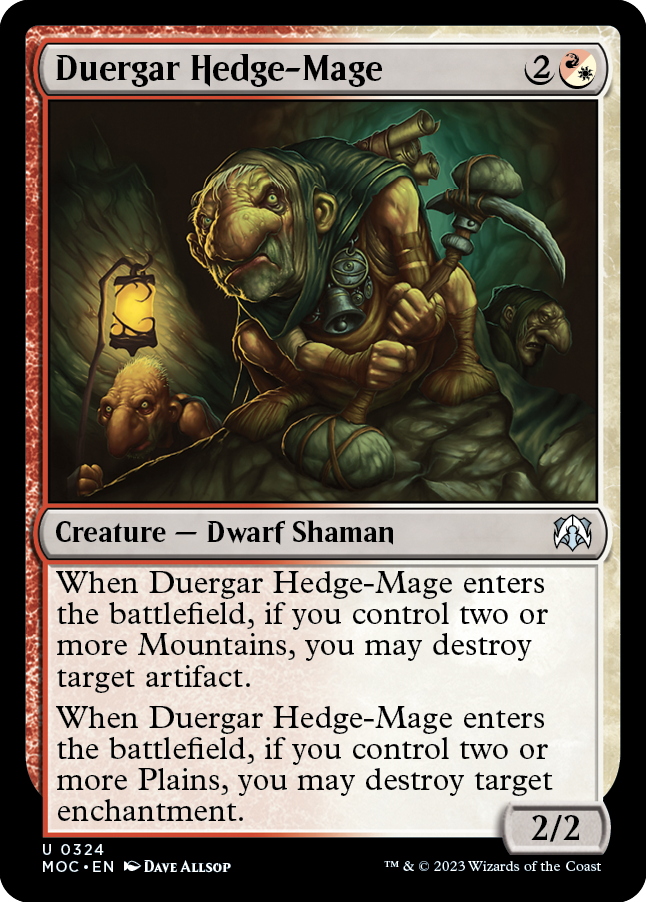 Duergar Hedge-Mage [March of the Machine Commander] | Gam3 Escape