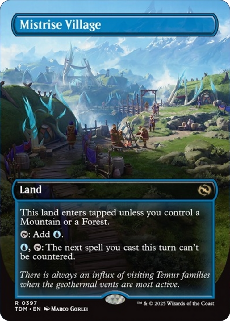 Mistrise Village (Borderless) [Tarkir: Dragonstorm] | Gam3 Escape