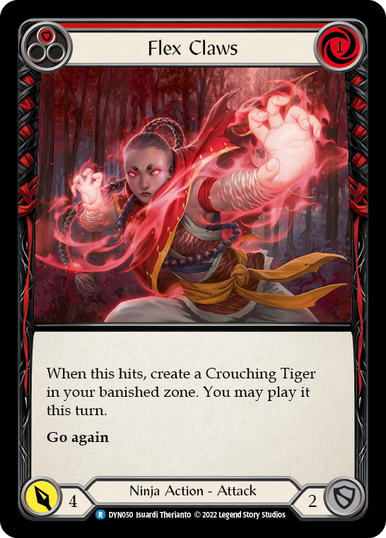 Flex Claws (Red) [DYN050] (Dynasty)  Rainbow Foil | Gam3 Escape