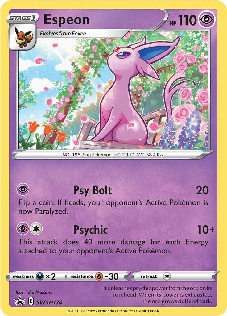 Espeon (SWSH174) [Sword & Shield: Black Star Promos] | Gam3 Escape