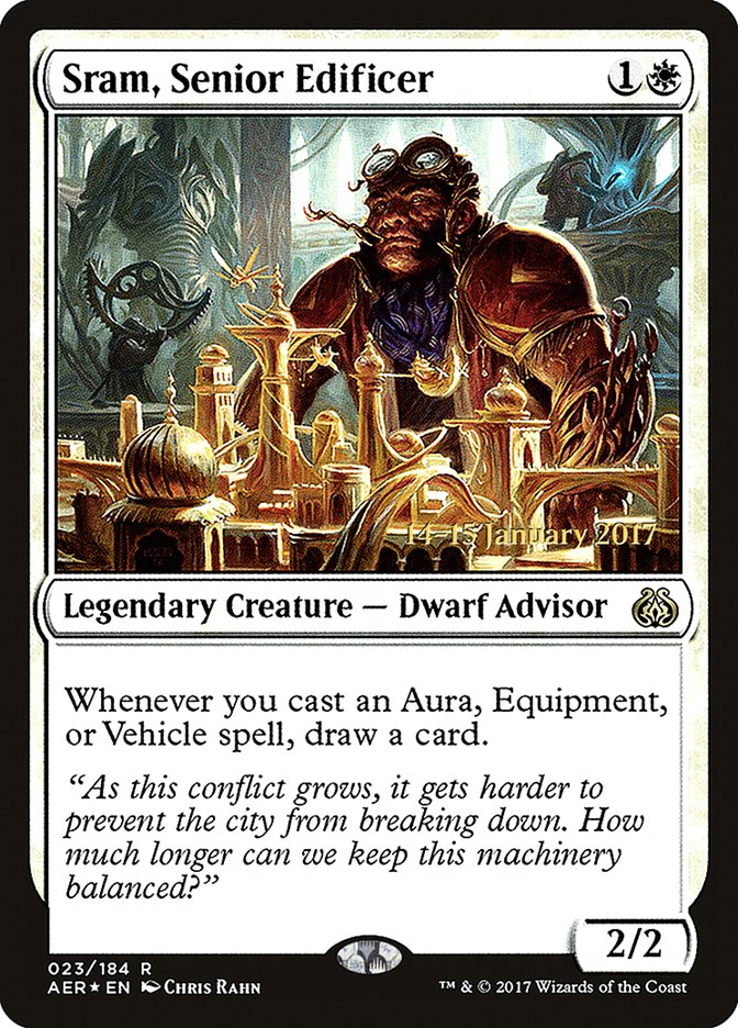 Sram, Senior Edificer [Aether Revolt Prerelease Promos] | Gam3 Escape