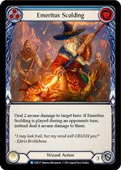 Emeritus Scolding (Blue) [EVR127] (Everfest)  1st Edition Rainbow Foil | Gam3 Escape